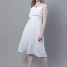 MINI & MING Women Shoulder Straps A-Line Midi Dress-image-95