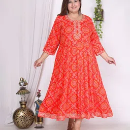 KALINI Ethnic Motifs Printed Maxi Dress-image-54