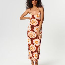 TANDUL Floral Printed Shoulder Straps Maxi Dress-image-64