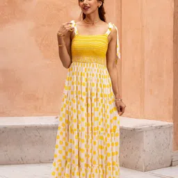 Ambraee Floral Print Maxi Dress-image-88