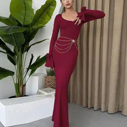 StyleCast x Revolte Women Bodycon Maxi Dress-image-92