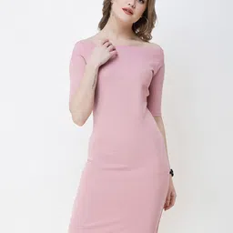 BAESD Off-Shoulder Cotton Bodycon Dress-image-83
