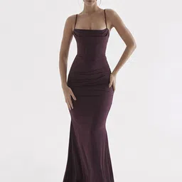 StyleCast Red Shoulder Strap Maxi Dress-image-51