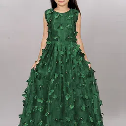 Aika Girls Floral Embroidered Gown Maxi Dress-image-76