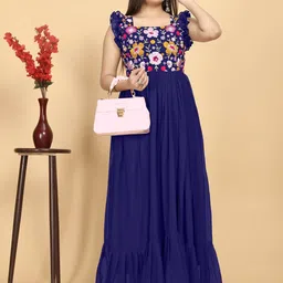 AKSHARAM Georgette Maxi Dress-image-29