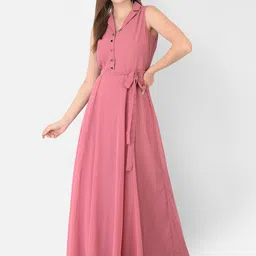 Eavan Pink Georgette Maxi Dress-picture-40