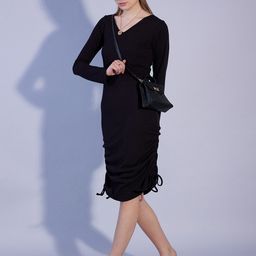 Freehand by The Indian Garage Co V-Neck Sheath Midi Dress-picture-30