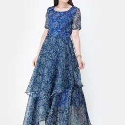 SCORPIUS Floral Print Chiffon Maxi Dress-image-73