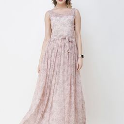 SCORPIUS Floral Print Chiffon Maxi Dress-image-18