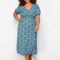 Trendyol Floral Printed Puff Sleeves Midi Empire Dress-image-21