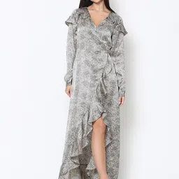 DRIRO Animal Printed Maxi Wrap Dress-picture-5