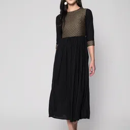 God Bless Ethnic Motifs Midi Dress-picture-32