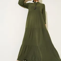 BIGDART Tie-Up Neck Maxi Dress-image-84