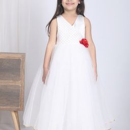 Toy Balloon kids Girls Embellished Net Fit and Flare Maxi Dress-image-15