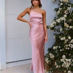StyleCast x Revolte Pink One Shoulder Maxi Dress-image-65