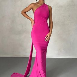 StyleCast x Revolte One Shoulder Maxi Dress-image-48