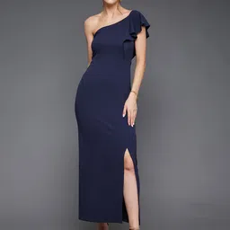 Miss Chase One Shoulder Ruffles Maxi Dress-image-60