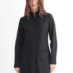 RAREISM Shirt Collar Shirt Mini Dress-image-21