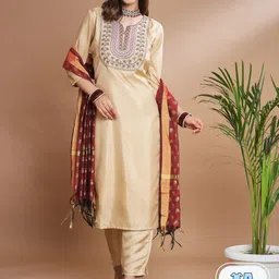 PPTOSS Ethnic Motifs Embroidered Regular Kurta With Trousers & Dupatta-picture-19