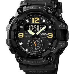 V2A Men Black Dial & Straps Analogue and Digital Multi Function Watch V2A-1637 image 2