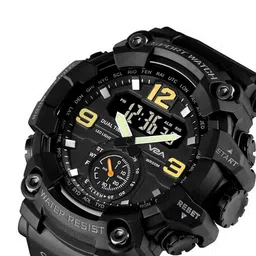 V2A Men Black Dial & Straps Analogue and Digital Multi Function Watch V2A-1637 image 4