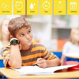 V2A Unisex Kids Yellow Dial & Black Straps Analogue and Digital Multi Function Watch V2A-1163- image 4