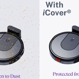 icover Robotic Vacuum Cleaner Cover from Dust – First-of-its-Kind PVC Innovation – Universal Fit - Most Round Robots with Charging Dock & Without Emptying Station image 2