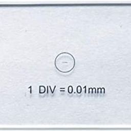 Glass slide calibration objective microscope Erma Stage Micrometer Horizontal Slide (1 mm 100 Division) image 1
