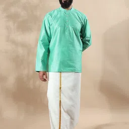 FILORI Men Ethnic Motif Zari Short Kurta-picture-16
