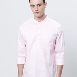THE SOUL PATROL Mandarin Collar Cotton Short kurta-image-59
