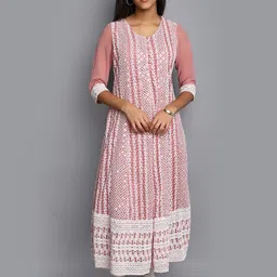 V-Mart Ethnic Motifs Embroidered Anarkali Kurta-22