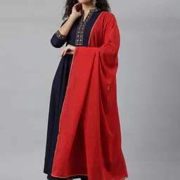 KALINI Floral Embroidered Thread Work Anarkali Kurta-image-45