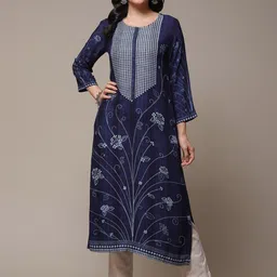 Biba Floral Printed A-Line Kurta-picture-14
