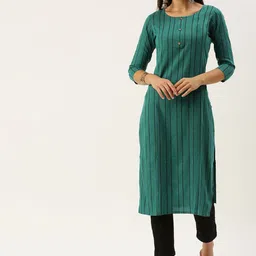 KALINI Striped Straight Kurta-38