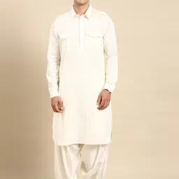TheEthnic.Co Shirt Collar Pathani Pure Cotton Kurta-picture-19