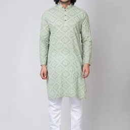 Kartikeya Jaipur Men Geometric Gotta Patti Kurta-picture-17
