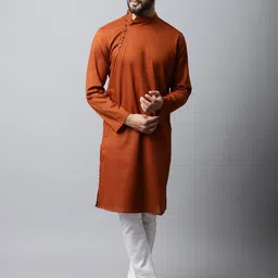 even Men Brown Kurta-picture-24