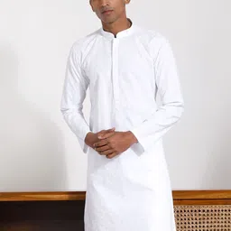 VASTRAMAY Embroidered Mandarin Collar Straight Kurta-picture-51