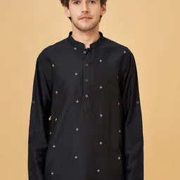 indus route by Pantaloons Men Embroidered Thread Work Pathani Kurta-picture-31