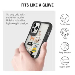 DailyObjects Transparent & Black Printed Hybrid Clear Case Cover For iPhone 11 Pro image 3