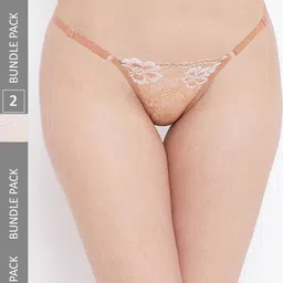 N-Gal Pack Of 2 Self Design Anti-Odour Thong Briefs-image-70