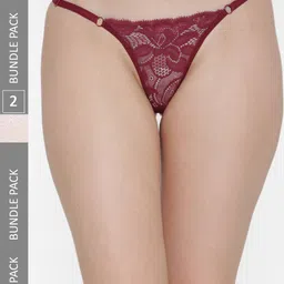 N-Gal Pack Of 2 Self Design Anti-Odour Thong Briefs-image-73