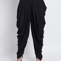 Purple State Women Black Solid Dhoti Pants-picture-26