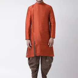 DEYANN Regular Dupion Silk Kurta with Dhoti Pants-picture-26