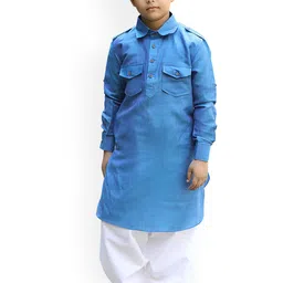Manyavar Boys Pathani Kurta With Dhoti Pant-image-13