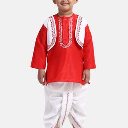 BownBee Boys Pure Cotton Kurti with Dhoti Pants-picture-31