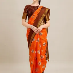 KALINI Ethnic Motifs Printed Zari Saree-27