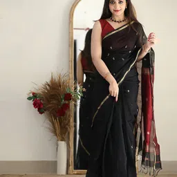 KALINI Woven Design Zari Silk Blend Banarasi Saree-picture-15