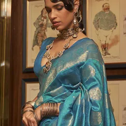 Mitera Ethnic Motif Zari Woven Banarasi Saree-picture-29