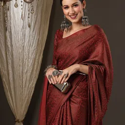 Mitera Ethnic Motifs Zari Woven Banarasi Saree-picture-25